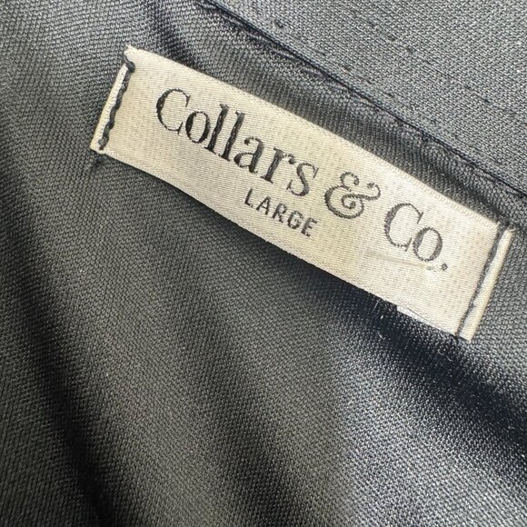 Collars & Co Dress Shirt Mens Large L Black Long Sleeve Performance Button Up - Picture 2 of 6